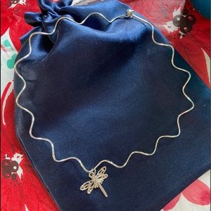 Dragonfly SILVER CHOKER NECKLACE